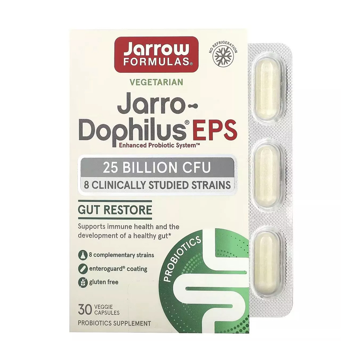 Пробіотик Jarrow Formulas Jarro-Dophilus EPS 25 млрд КУО, 30 вегетаріанських капсул